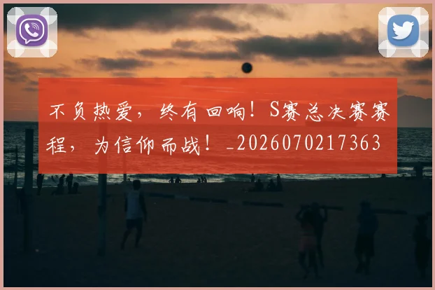不负热爱，终有回响！S赛总决赛赛程，为信仰而战！_20260702173633