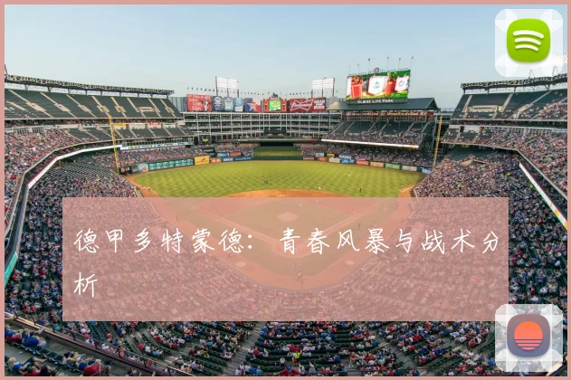 德甲多特蒙德：青春风暴与战术分析